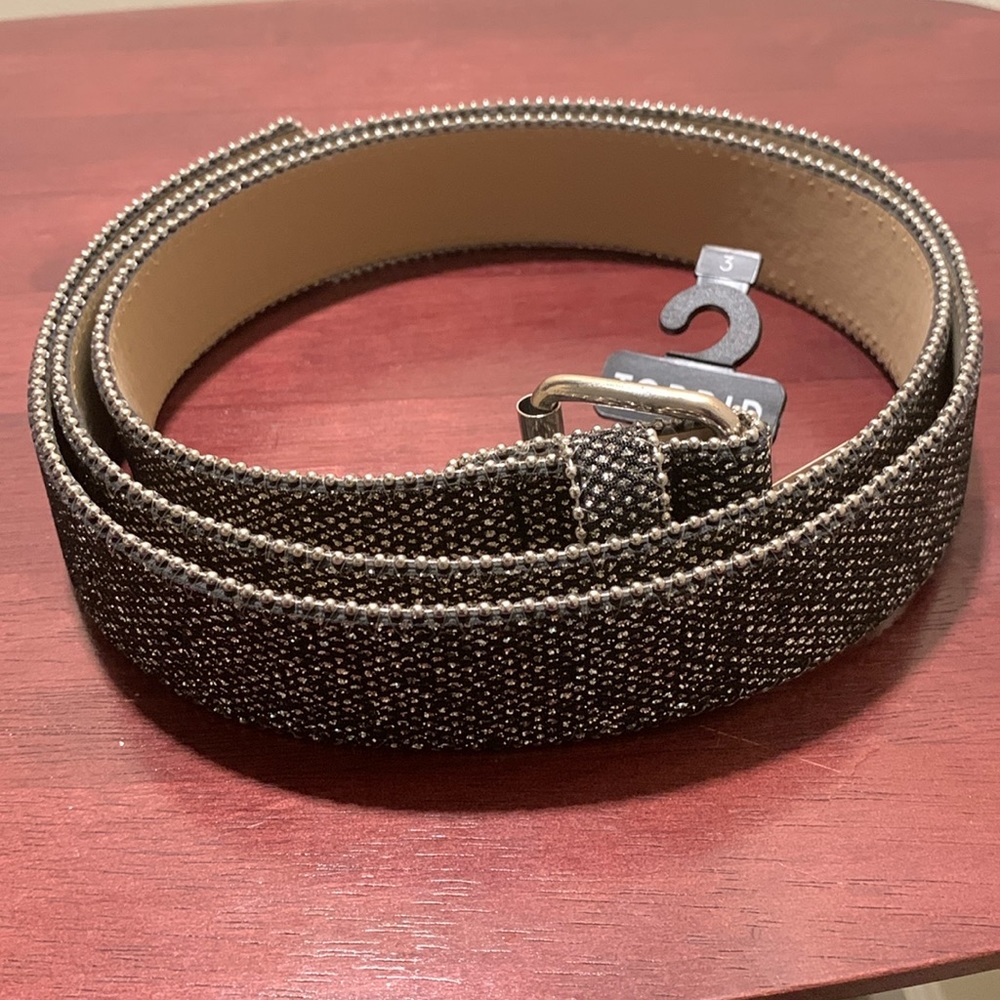 Black and silver studded 3x belt
